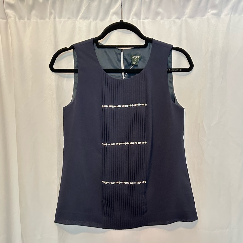 J. Crew Navy Sleeveless Blouse